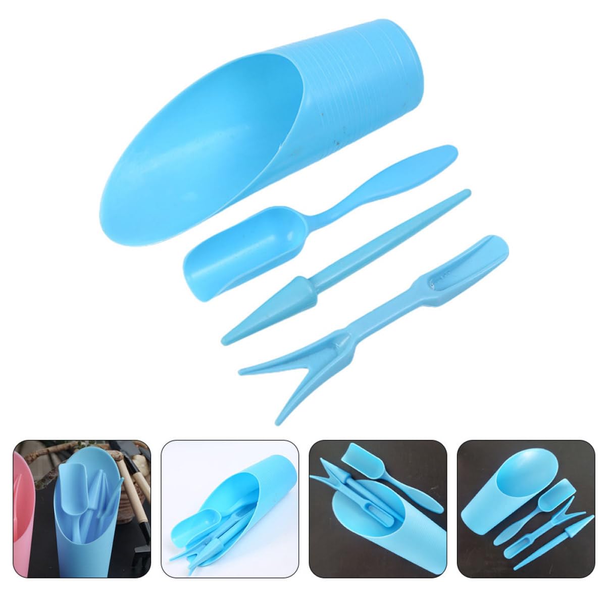Gardening Tools Shovel - 4 adet/takım, Plastik Dayanıklı Kova kürek