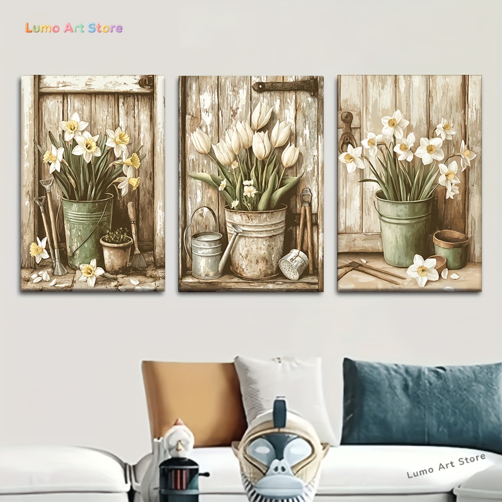 2D Düz, 3 parça/set, Kanvas Ta - Gardening Tools Drawing incelemesi ve fiyatı